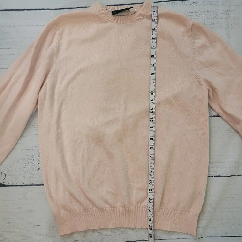 Rodd & Gunn Size L Men's Wool‎ Cashmere Crewneck Light Pink Pullover Sweater